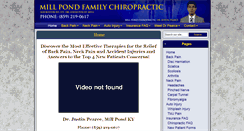 Desktop Screenshot of millpondchiropractic.com